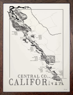 Brushery Central Coast California 30*40 inkl. valgfri ramme