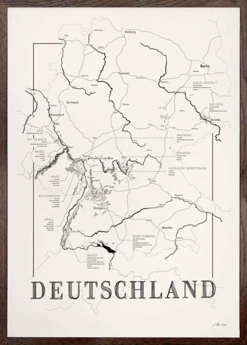 Brushery Deutschland 30*40 inkl. valgfri ramme