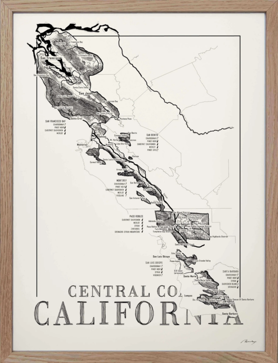 Brushery Central Coast California 30*40 inkl. valgfri ramme