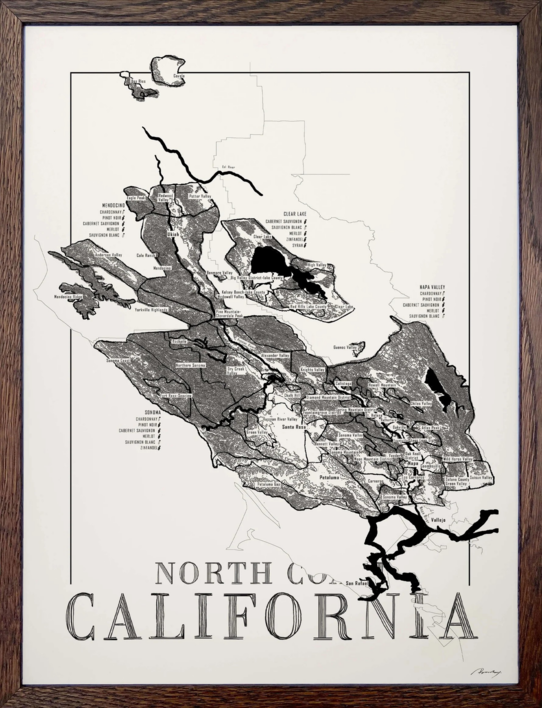 Brushery North Coast California 30*40 inkl. valgfri ramme