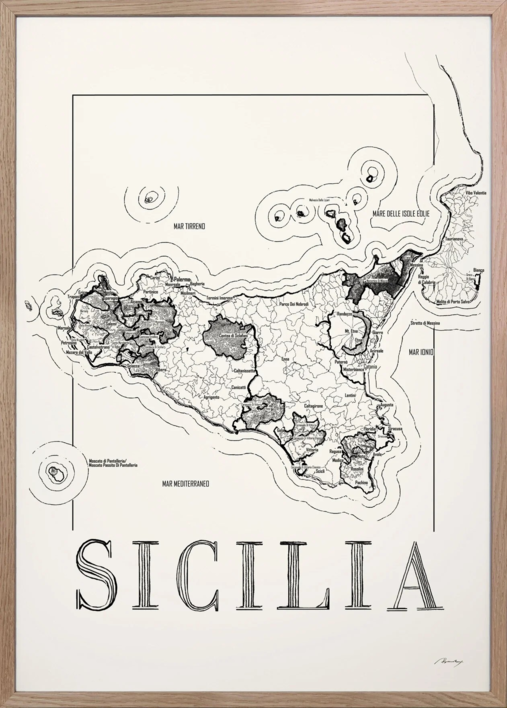 Brushery Sicilia 30*40 inkl. valgfri ramme