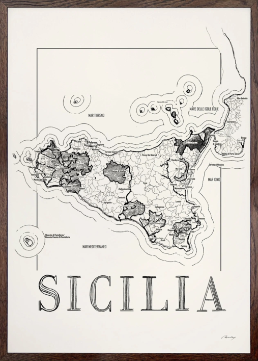 Brushery Sicilia 30*40 inkl. valgfri ramme
